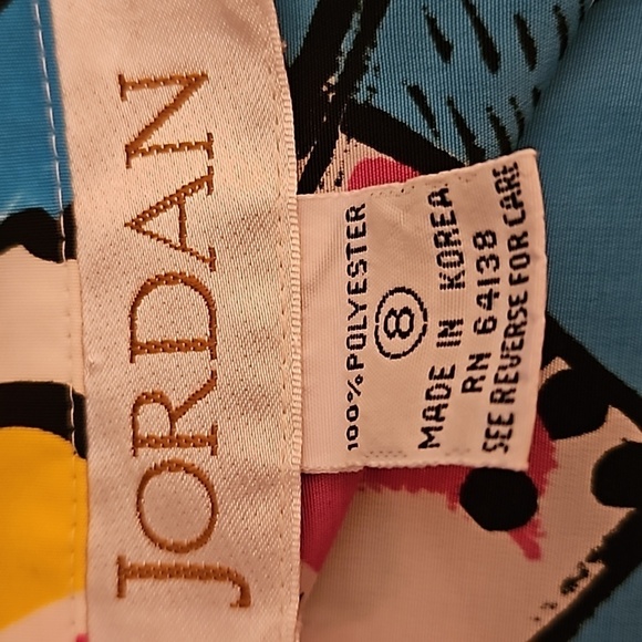 VTG JORDAN 1980s Colorful Graffiti Blouson Blouse - Picture 7 of 8